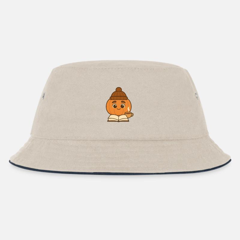 Freddie Pumkin 5  - Kinder Bucket Hat - Natur/Navy