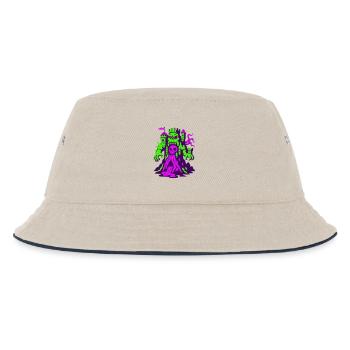 Kraken Fantasy Burg - Kinder Bucket Hat - Natur/Navy - Vorne