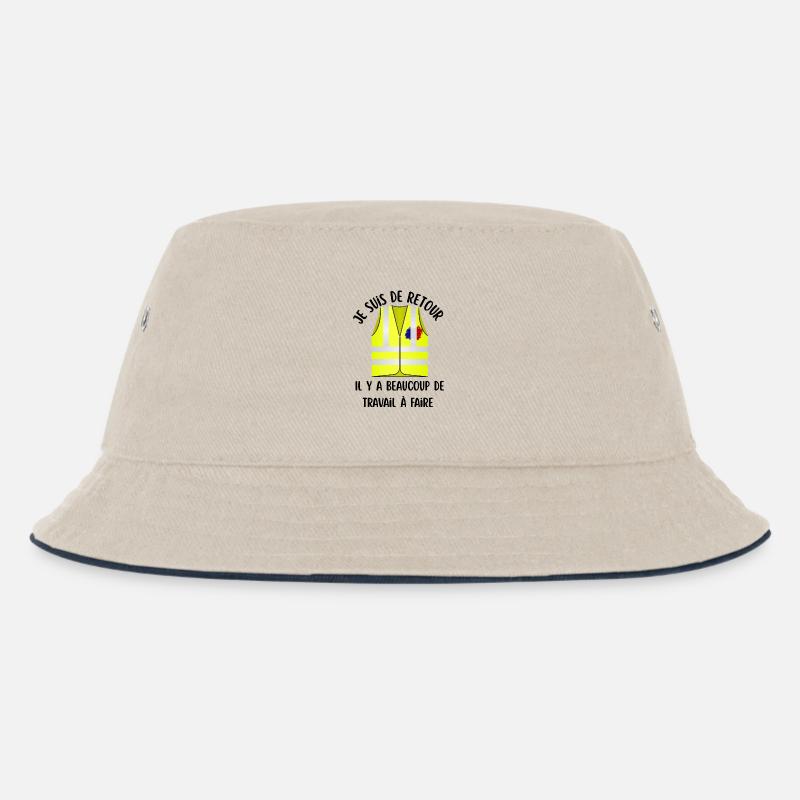 Demonstration - Kinder Bucket Hat - Natur/Navy