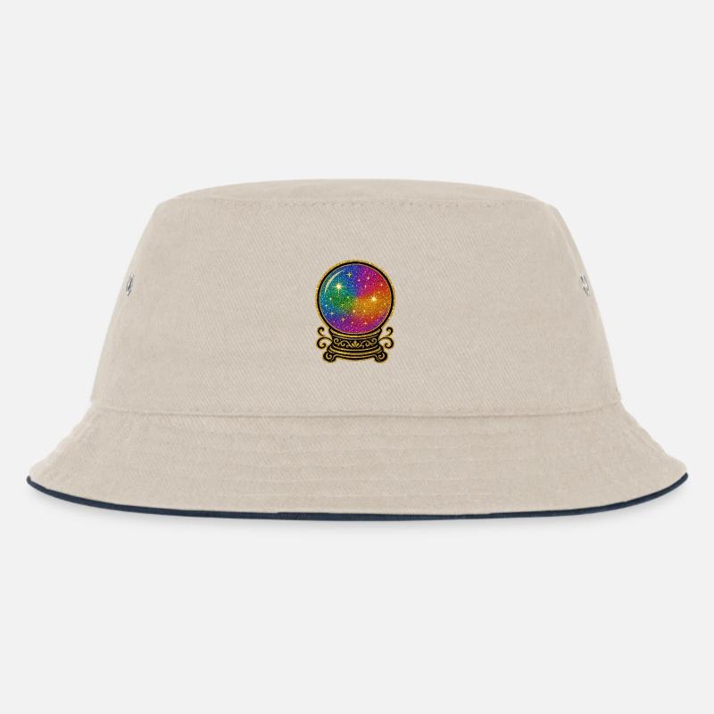 Regenbogen Kristallkugel Glamour | Glaskugel - Kinder Bucket Hat - Natur/Navy