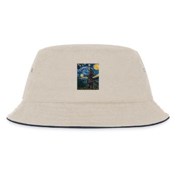 Samouraï Japon Style Van Gogh Nuit étoilée - Bob Enfant - blanc cassé/bleu marine - Devant