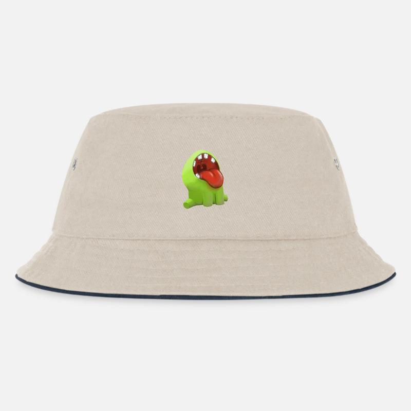 Gnom - Kinder Bucket Hat - Natur/Navy