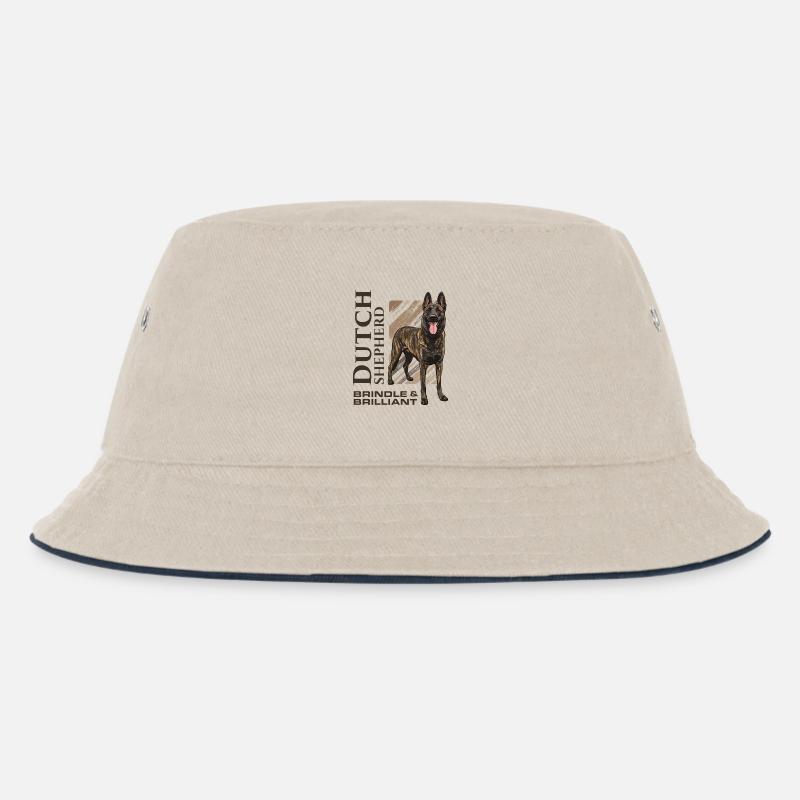 Dutch Shepherd – Dutchie - Kinder Bucket Hat - Natur/Navy