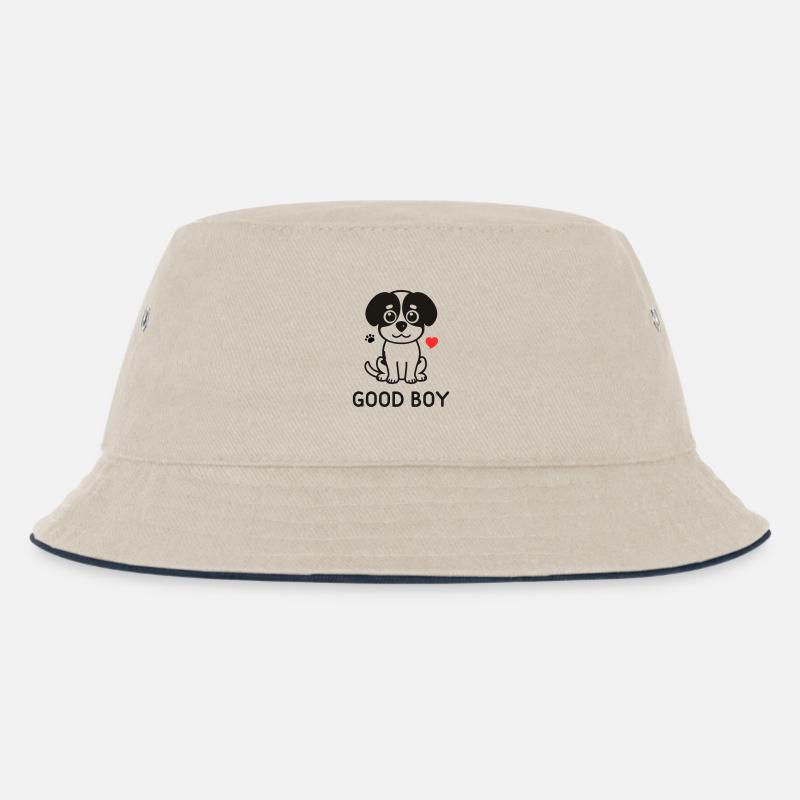 Bon garçon – Motif du chien mignon - Bob Enfant - blanc cassé/bleu marine