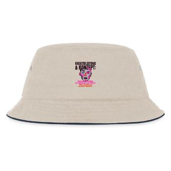 Brutalismus Truth Architektur Design - Kinder Bucket Hat - Natur/Navy - Vorne