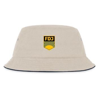 FDJ - Freie Deutsche Jugend (eckig, dreifarbig) - Kinder Bucket Hat - Natur/Navy - Vorne