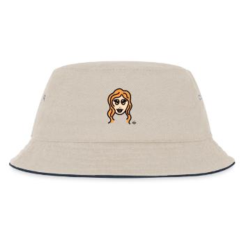 Jungfrau groß - Kinder Bucket Hat - Natur/Navy - Vorne