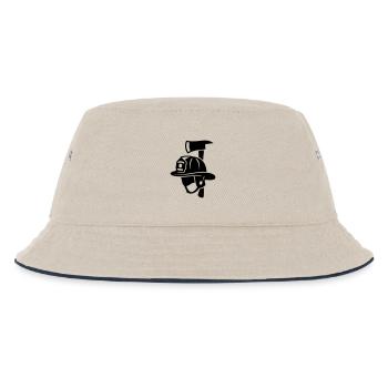 Frontal Feuerwehrhelm Logo - Kinder Bucket Hat - Natur/Navy - Vorne