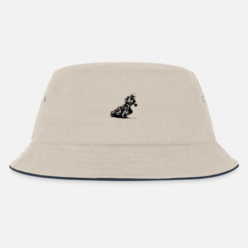 Speedway Driver - Kinder Bucket Hat - Natur/Navy
