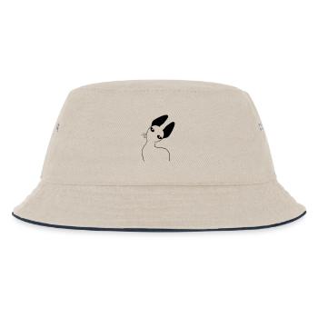 Cornish Rex - Kinder Bucket Hat - Natur/Navy - Vorne