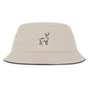 Schöner Hirsch - Kinder Bucket Hat - Natur/Navy - Vorne