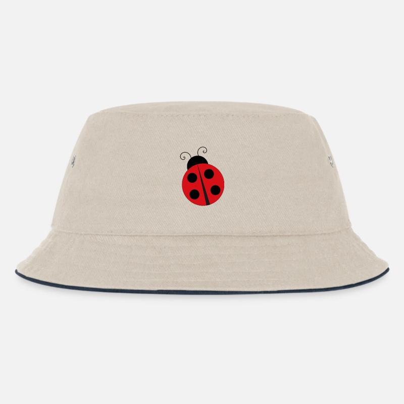 Marienkäfer Ladybug - Kinder Bucket Hat - Natur/Navy