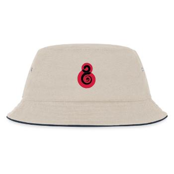 Spiral Black Soulfly - Kinder Bucket Hat - Natur/Navy - Vorne