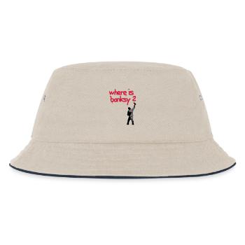 where is banksy - Kinder Bucket Hat - Natur/Navy - Vorne