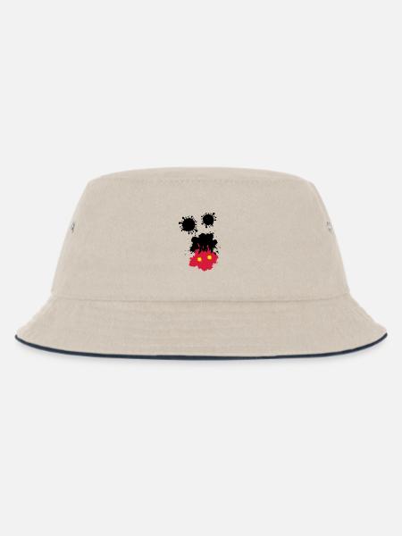 Maus-Spots - Kinder Bucket Hat - Natur/Navy