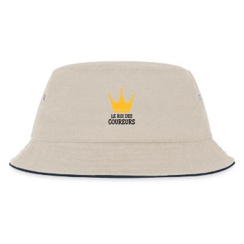 Running / Jogging / Run / Trail / Sport - Kids’ Bucket Hat - ecru/navy - Front