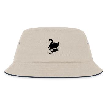 Schwan - Kinder Bucket Hat - Natur/Navy - Vorne
