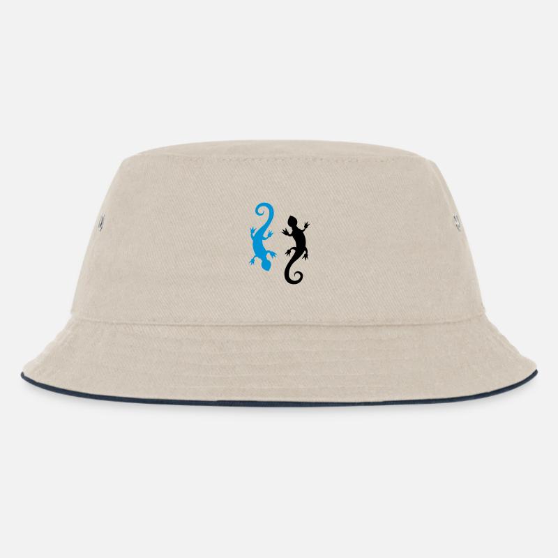 salamander_2 - Kinder Bucket Hat - Natur/Navy