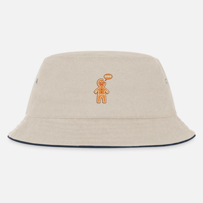 Lebkuchenmann Mimimi Mi Mi Mi Bäcker Gebäck Backen - Kinder Bucket Hat - Natur/Navy