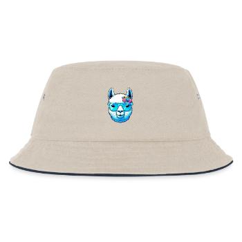 Alpaga avec lunettes de soleil - Bob Enfant - blanc cassé/bleu marine - Devant