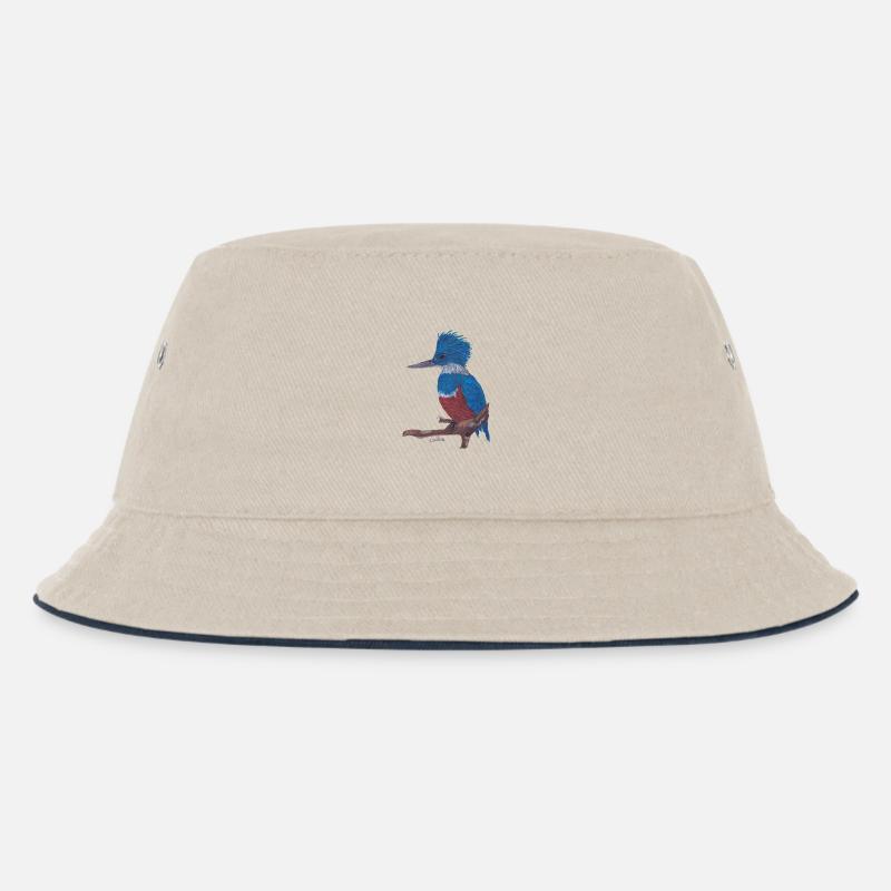 Ein charismatischer Eisvogel. - Kinder Bucket Hat - Natur/Navy