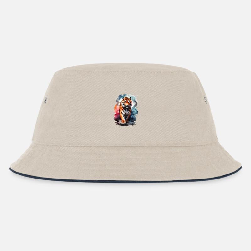 Tigergeist - Kinder Bucket Hat - Natur/Navy