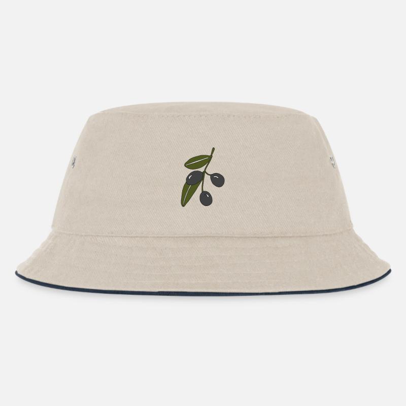 olivenzweig - Kinder Bucket Hat - Natur/Navy