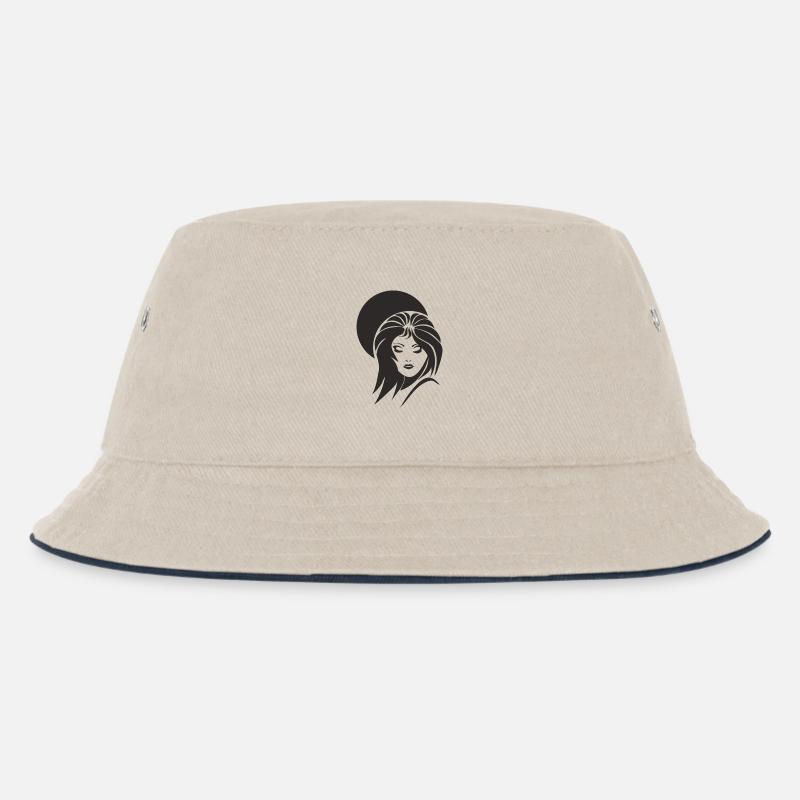 Frauengesicht_003 - Kinder Bucket Hat - Natur/Navy