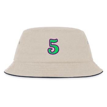5. JUBILÄUM. 5 JAHRE. 5. JUBILÄUM - Kinder Bucket Hat - Natur/Navy - Vorne
