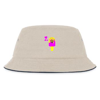 Eis Eiscreme - Kinder Bucket Hat - Natur/Navy - Vorne