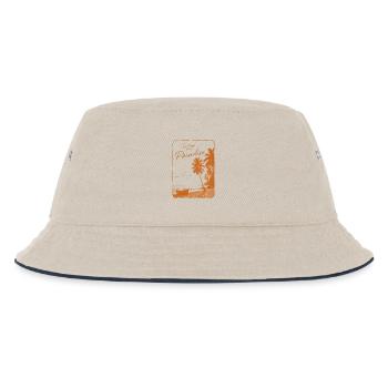 Grüße aus dem Paradies - Kinder Bucket Hat - Natur/Navy - Vorne