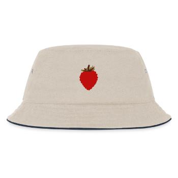 Wild Strawberry - Kinder Bucket Hat - Natur/Navy - Vorne