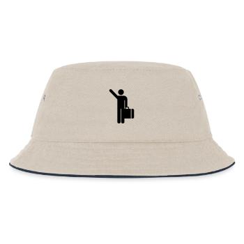 vacation,suitcase,travel,airport,train station - Kids’ Bucket Hat - ecru/navy - Front