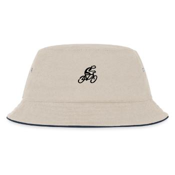 Fahrradfahrer Fahrrad - Kinder Bucket Hat - Natur/Navy - Vorne