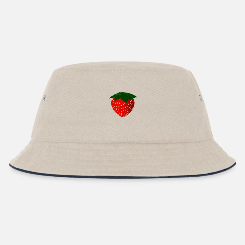 fraise - Kinder Bucket Hat - Natur/Navy