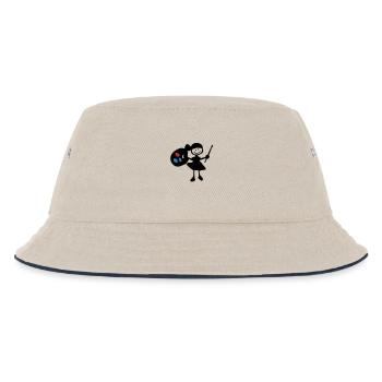 painter_girl - Kinder Bucket Hat - Natur/Navy - Vorne