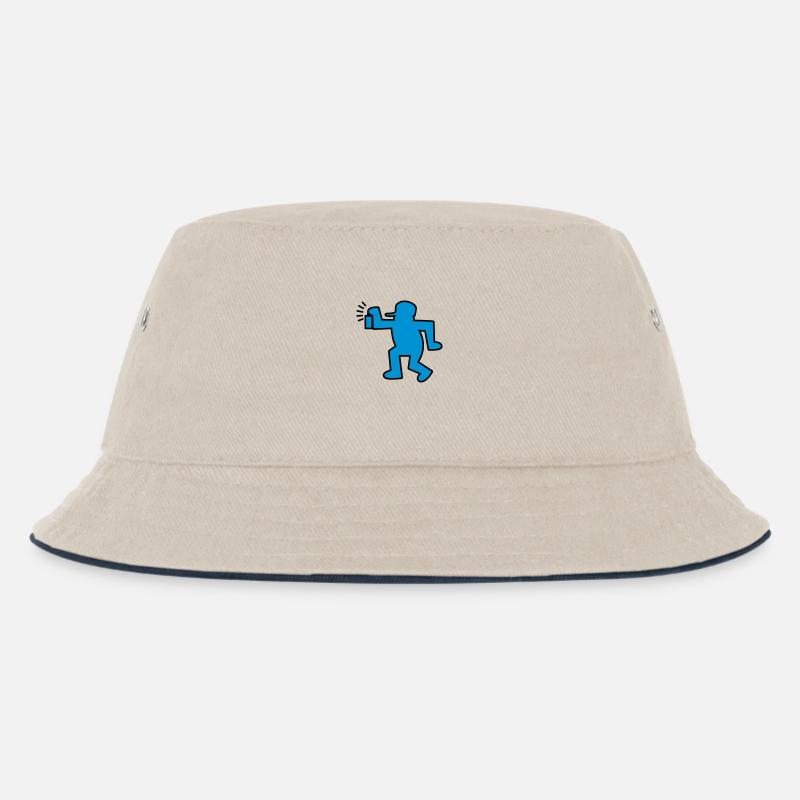 Graffiti-Mann - Kinder Bucket Hat - Natur/Navy