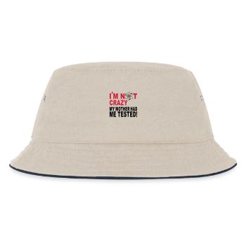 im not crazy - Kinder Bucket Hat - Natur/Navy - Vorne