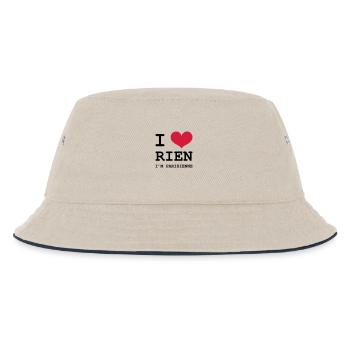 I Love Paris I'm Nothing - Kids’ Bucket Hat - ecru/navy - Front