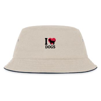 I love dogs - Bob Enfant - blanc cassé/bleu marine - Devant