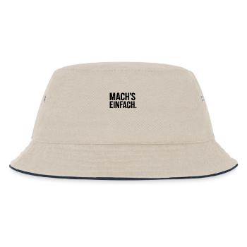 Mach einfach - Kinder Bucket Hat - Natur/Navy - Vorne