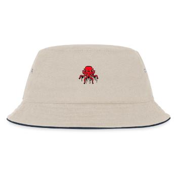 Octopus Graffiti Drop Spray Paint Squid - Kids’ Bucket Hat - ecru/navy - Front