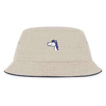 Horse Cute Pony Foal Long Hair Cute Comic - Kids’ Bucket Hat - ecru/navy - Front