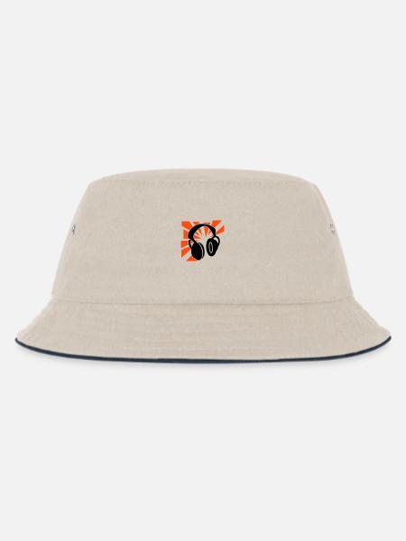 Explodierende Kopfhörer - Kinder Bucket Hat - Natur/Navy