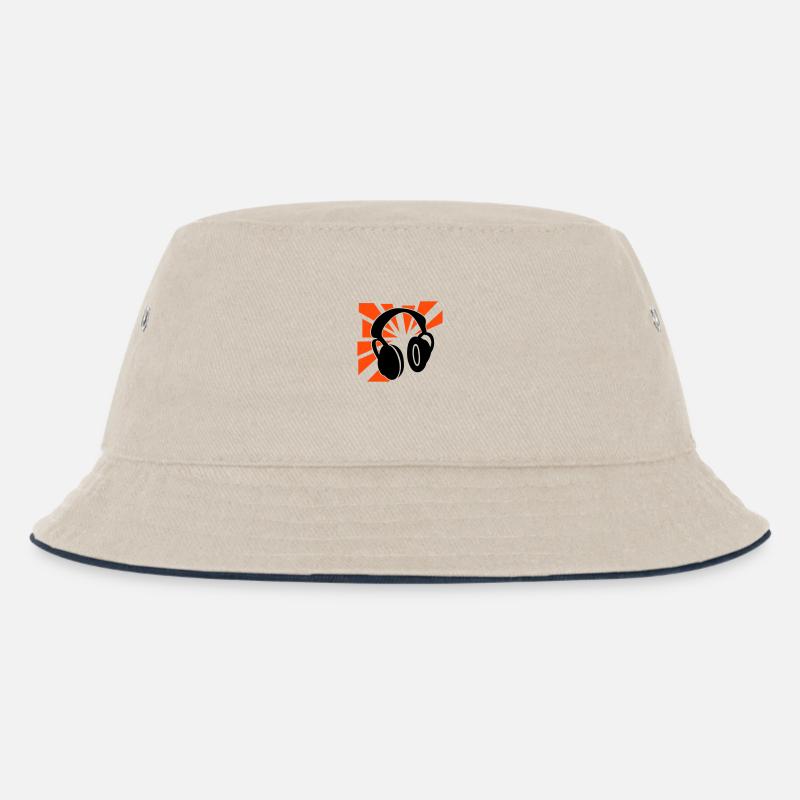 Explodierende Kopfhörer - Kinder Bucket Hat - Natur/Navy