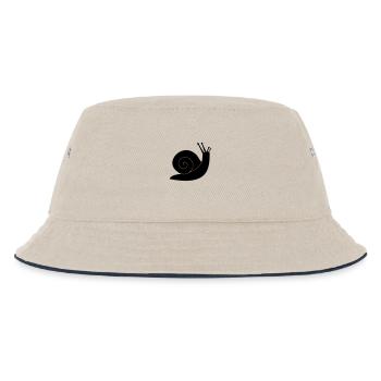 schnecke - Kinder Bucket Hat - Natur/Navy - Vorne