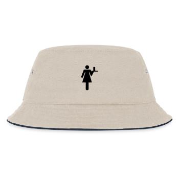 Kellnerin - Kinder Bucket Hat - Natur/Navy - Vorne