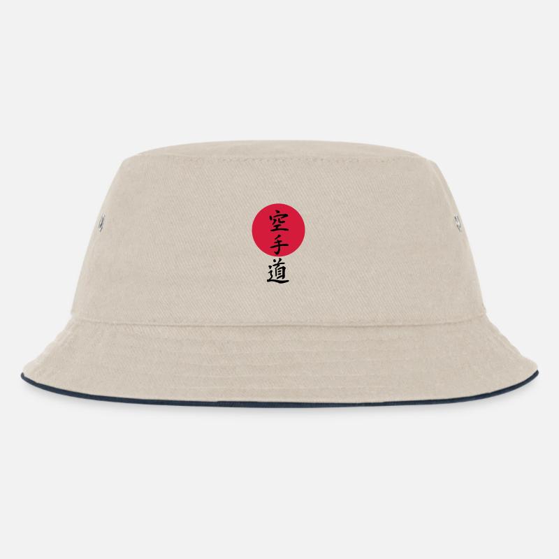 Karate - Kinder Bucket Hat - Natur/Navy
