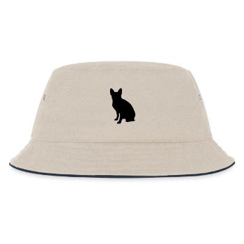 Vector dog Silhouette - Kids’ Bucket Hat - ecru/navy - Front