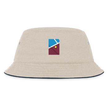 Minimalistisches Tennis Spielfeld Sport - Kinder Bucket Hat - Natur/Navy - Vorne